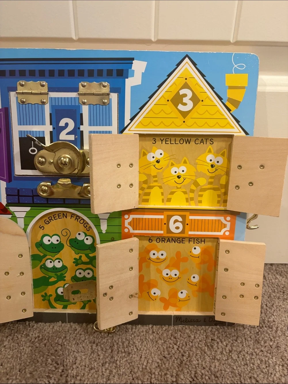 Colorful Lock-and-Latch Activity Board for Kids - Multicolor